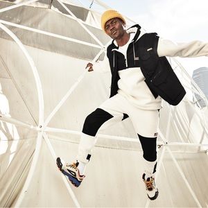 Eddie Bauer unisex *SET* EBTEK Fleece Fill-Zip Jacket and Pants SET-Ivory-Small